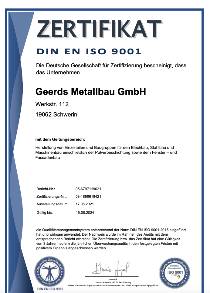 DINISO9001-Anlagenbau